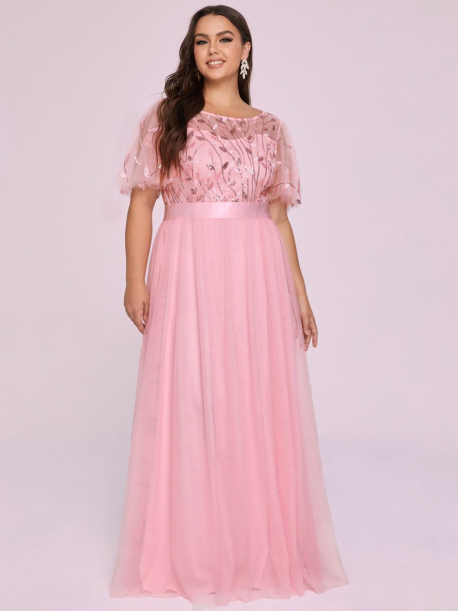 Paljetter och tyll plus size (0904-S) - 4