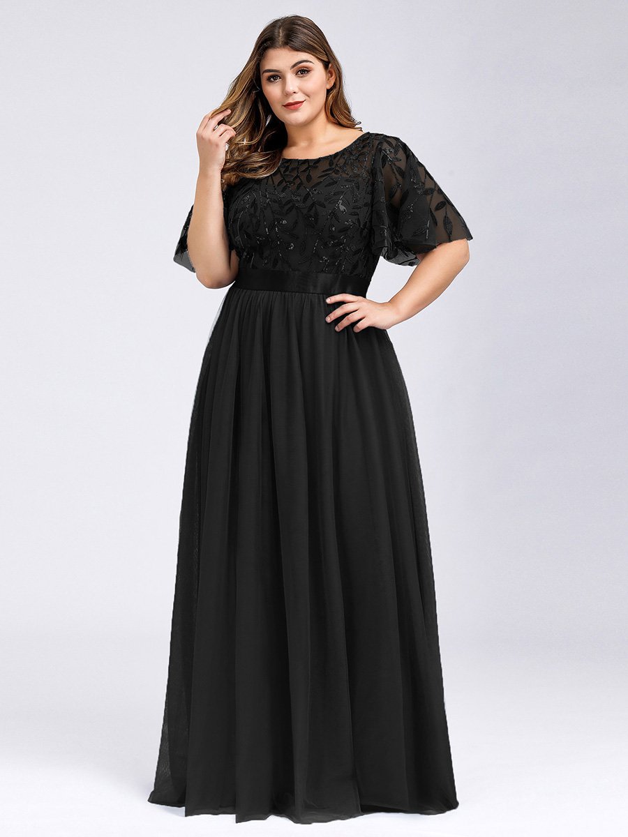 Paljetter och tyll plus size (0904-S) - 8