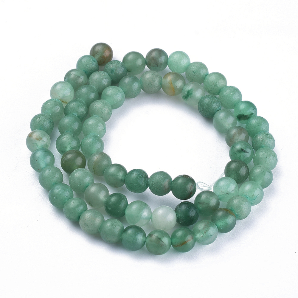 Halvädelsten - Grön aventurine, 6mm  - 2