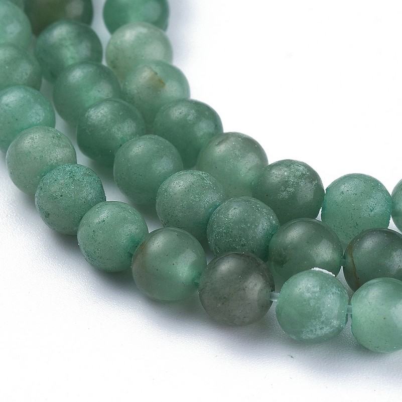 Halvädelsten - Grön aventurine, 6mm 