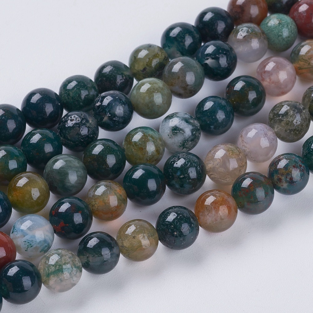 Semi Gems -  Indian agat, 4mm