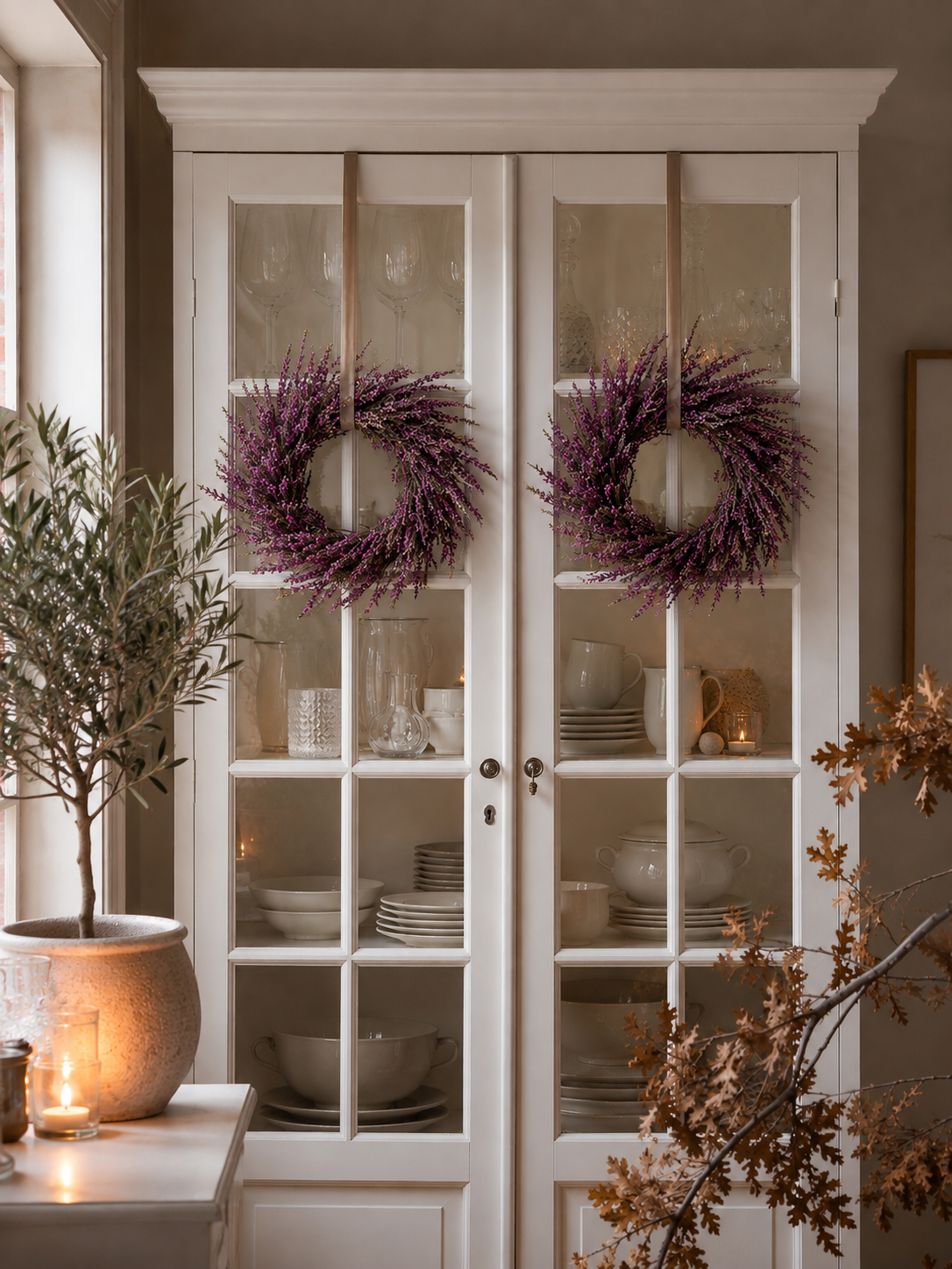 Wreath - Heather - Cerise - Ø 40 cm
