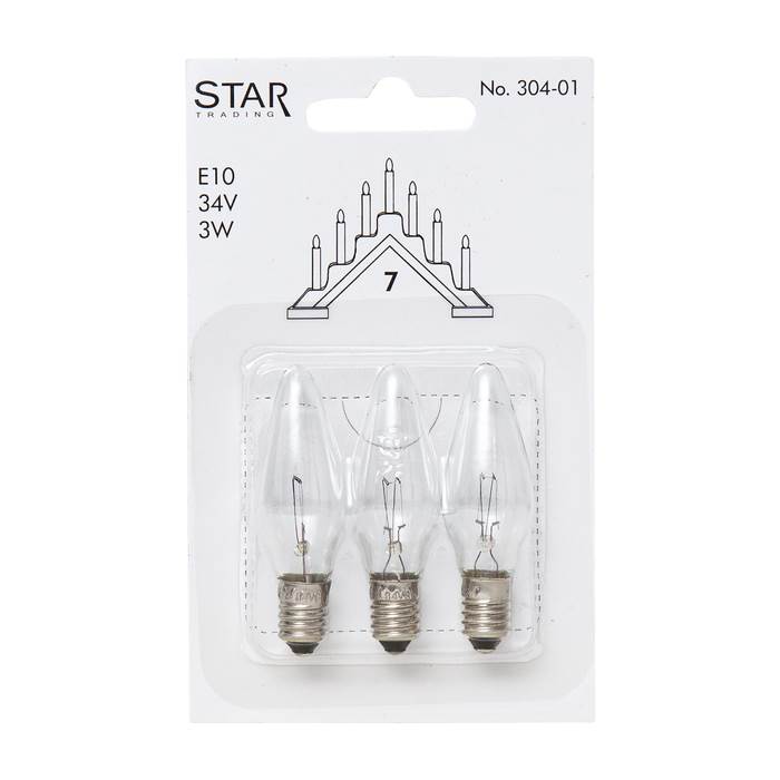 Reservlampa 7-arm 3/fp Klar - 3