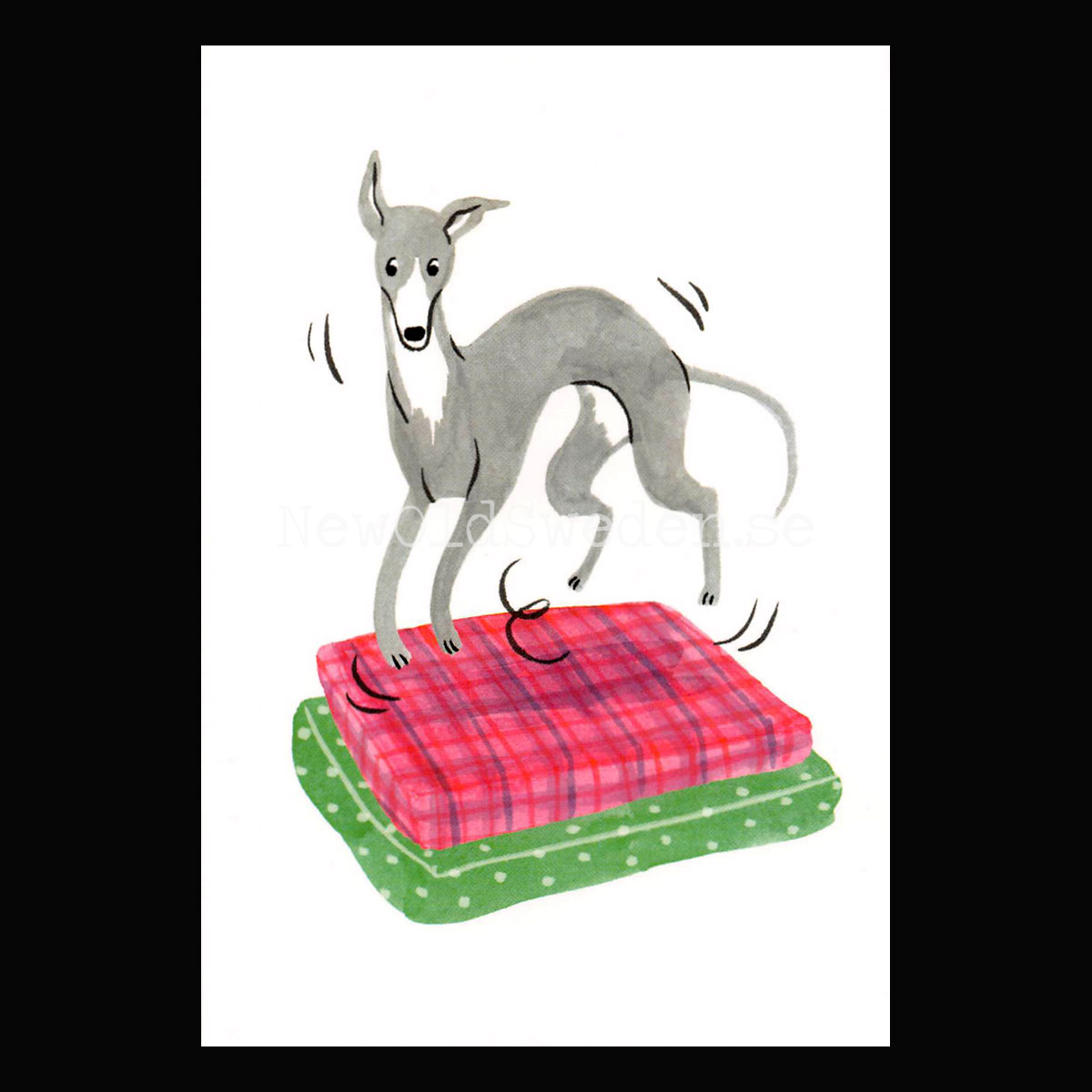 Happy Greyhound 2014 - Giulia Sagramola - Postcard A6 - 1607