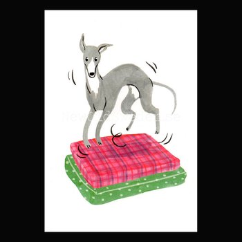 Happy Greyhound 2014 - Giulia Sagramola - Postcard A6 - 1607