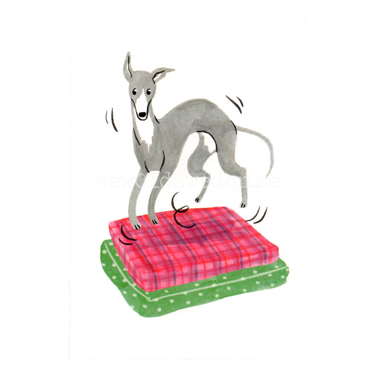 Happy Greyhound 2014 - Giulia Sagramola - Postcard A6 - 1607 - 2