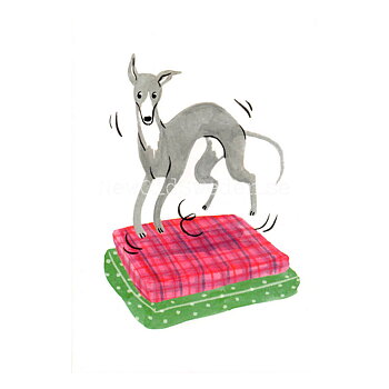 Happy Greyhound 2014 - Giulia Sagramola - Postcard A6 - 1607