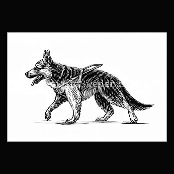 German Shepherd 2020 - Dylan Goldberger - Postcard A6 - 1607