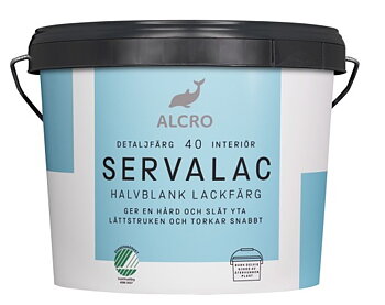 Servalac Halvblank Lackfärg Vit 3L