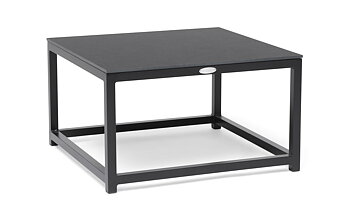 Jet Set soffbord svart svart från Hillerstorp med svart aluminiumstativ och svart laminatskiva