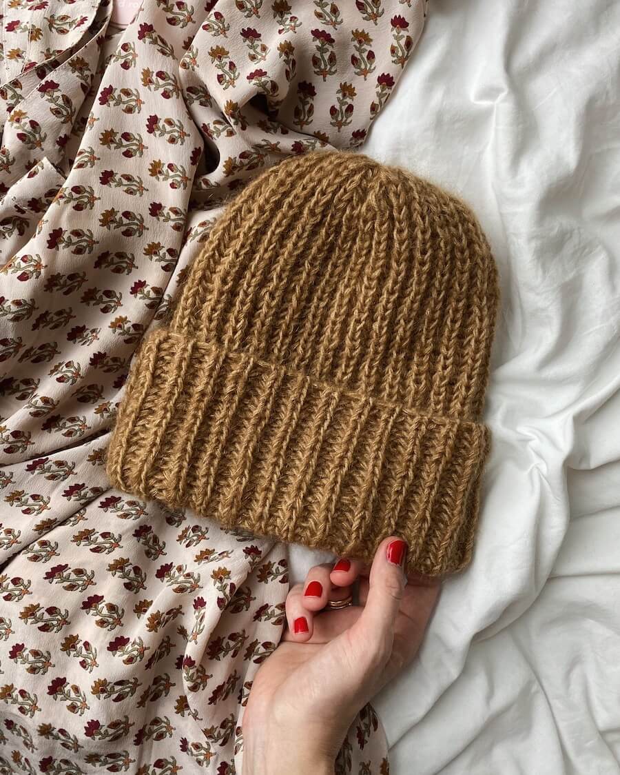 Septembermössan mohair  Petite Knit stickmönster på mössa
