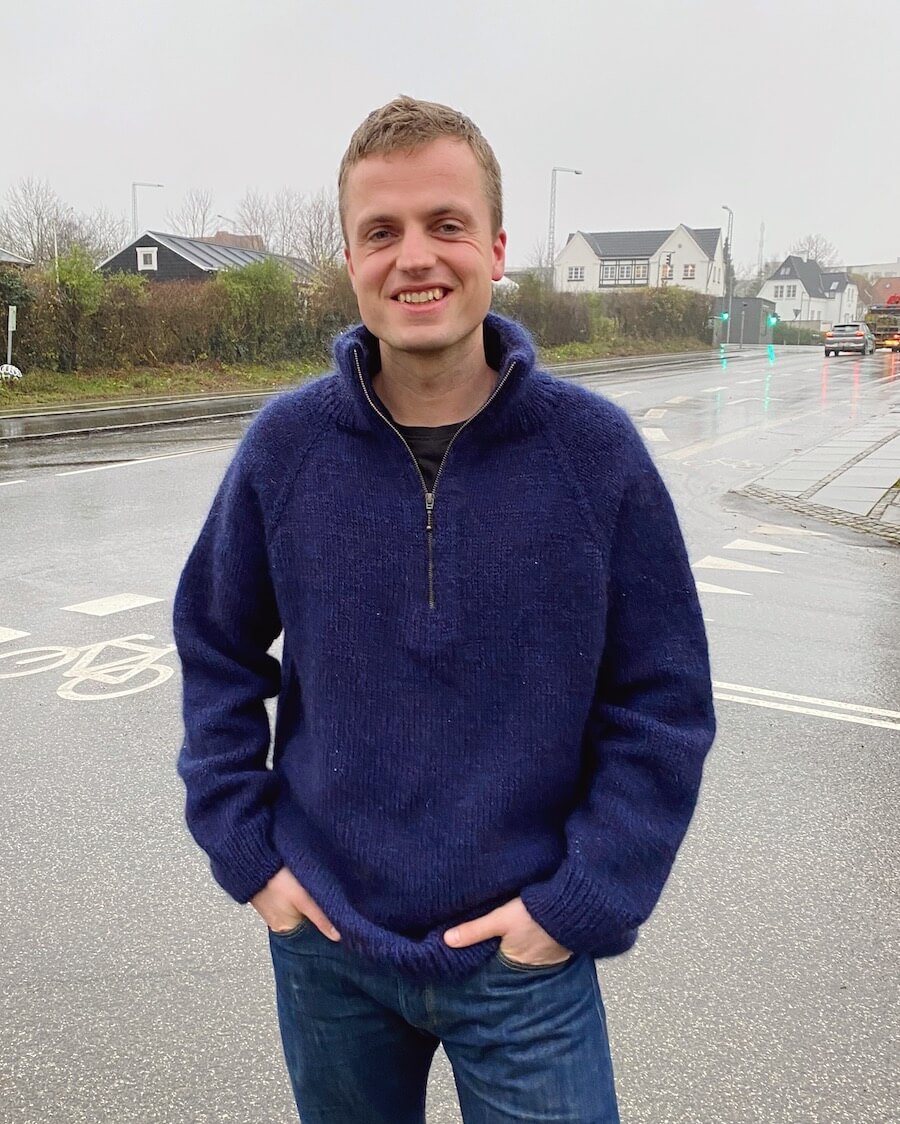 Zipper sweater man  Petite Knit stickmönster på herrtröja - 2