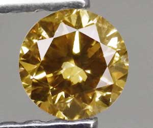 Diamante de champán genuino redondo de 3,8 mm de 0,25 ct raro