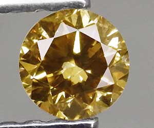 Diamante de champán genuino redondo de 3,8 mm de 0,25 ct raro
