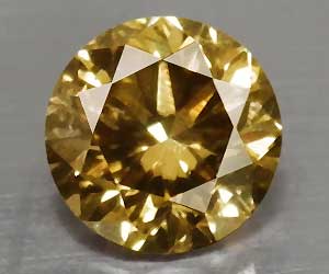 Diamante de champán genuino redondo de 3,8 mm de 0,25 ct raro - 3