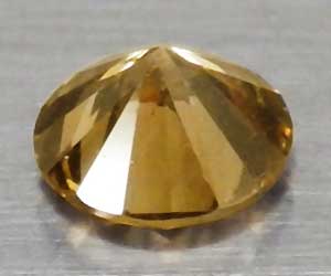 Diamante de champán natural genuino redondo de 0,21 ct raro de 3,8 mm - 2