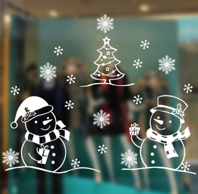 Snögubbar Juldekor Vit