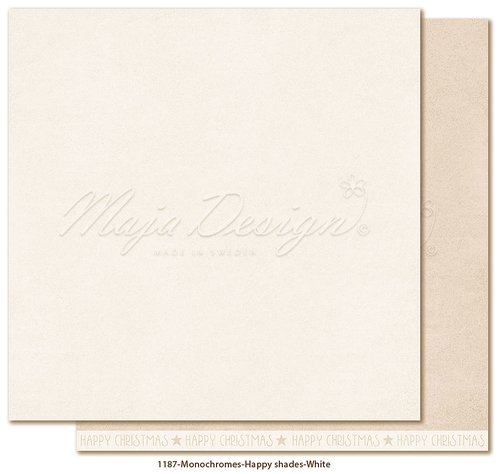MD Happy Christmas Mono - White
