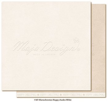 MD Happy Christmas Mono - White