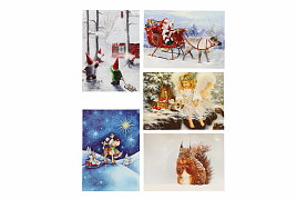 JULKORT 5-PACK SORTERADE