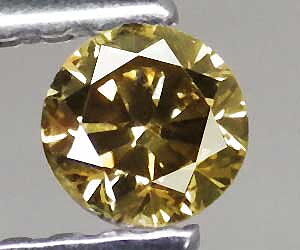Diamante de champán natural genuino redondo de 0.18ct raro de 3.5 mm
