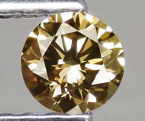 Diamante de champán natural genuino redondo redondo de 0,22 ct de 3,7 mm - 3