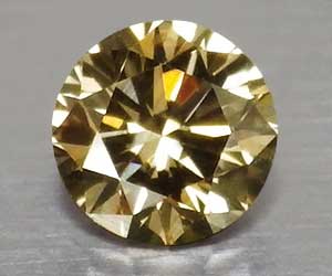 Diamante de champán natural genuino redondo redondo de 0,22 ct de 3,7 mm