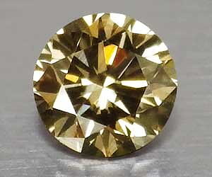 Diamante de champán natural genuino redondo redondo de 0,22 ct de 3,7 mm