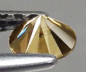 Diamante de champán natural genuino redondo redondo de 0,22 ct de 3,7 mm - 2
