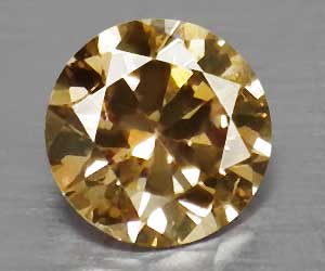 0.21 ct rare 3.8 mm round genuine natural champagne diamond