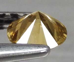 0.21 ct rare 3.8 mm round genuine natural champagne diamond - 2