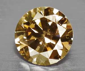 0.21 ct rare 3.8 mm round genuine natural champagne diamond - 3