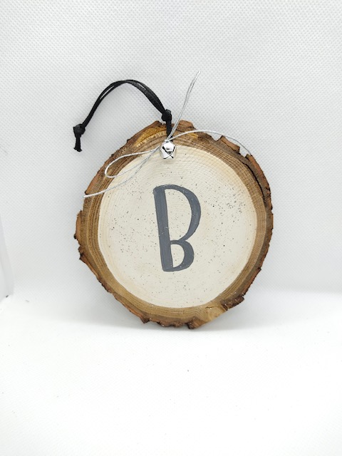 Trädekoration Bokstav grå - 7