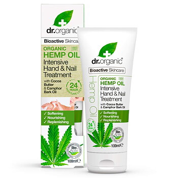 Dr Organic Hampaolja Hand & Nagelkräm, 100ml