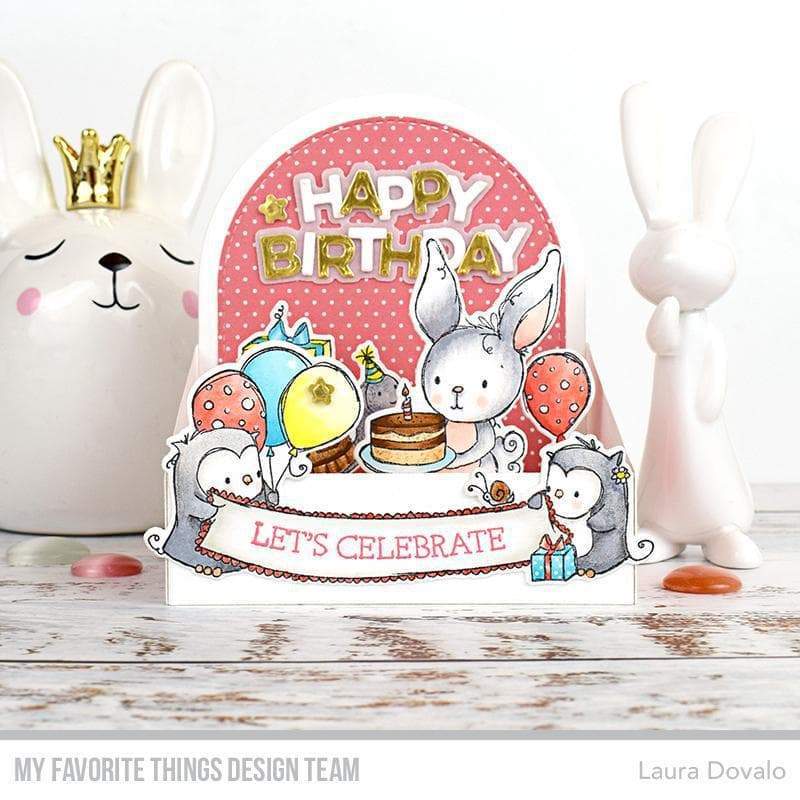 MY FAVORITE THINGS -Hanging Happy Birthday Sign Die-namics - 5