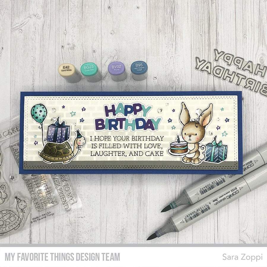 MY FAVORITE THINGS -Hanging Happy Birthday Sign Die-namics - 6