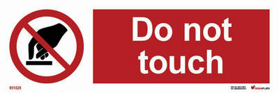 Prohibition sign (PSS) "Do not touch" - IMPA 33.8548