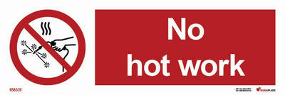 Prohibition sign (PSS) "No hot work" - IMPA 33.8539