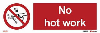 Prohibition sign (PSS) "No hot work" - IMPA 33.8539
