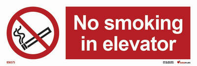 Prohibition sign (PSS) "No smoking in elevator" - IMPA 33.8575