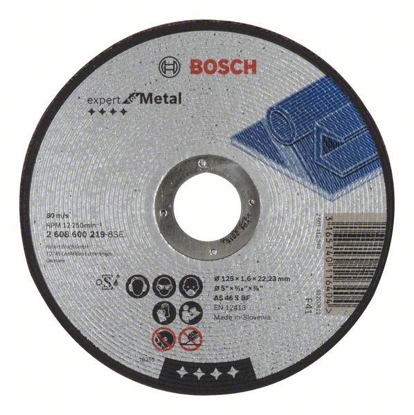 KAPSKIVA RAK 125X1,6MM METALL