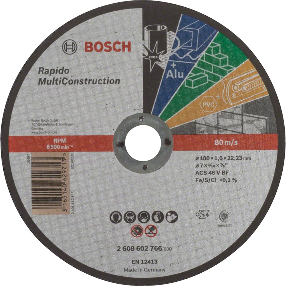 KAPSKIVA RAPIDO 180X1,6MM MULTICONSTRUCT