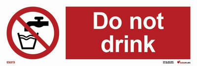 Prohibition sign (PSS) "Do not drink" - IMPA 33.8550