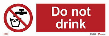 Prohibition sign (PSS) "Do not drink" - IMPA 33.8550