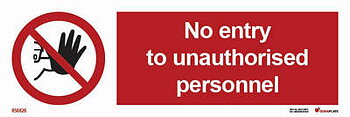 Förbudsskylt (PSS) "No entry to unauthorised personnel" - IMPA 33.8544