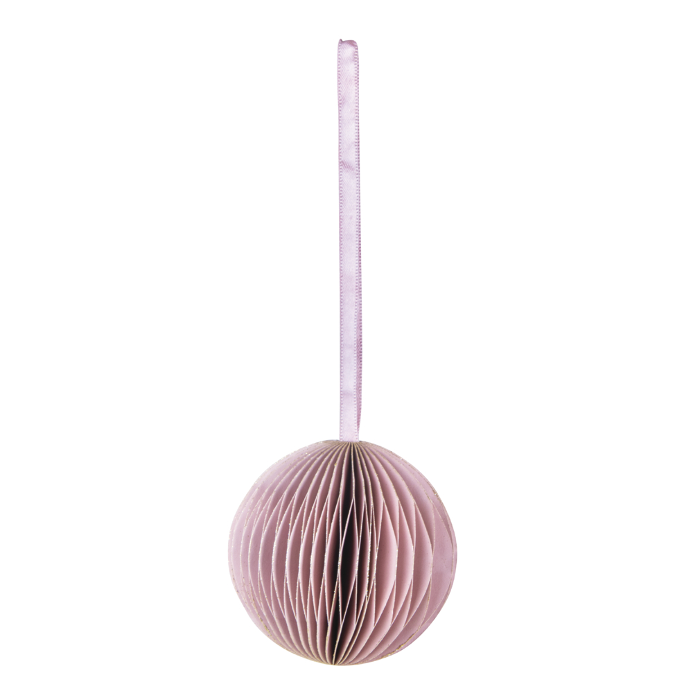 Boll - Pappersdekoration, 8cm ø Powder pink, Rayher