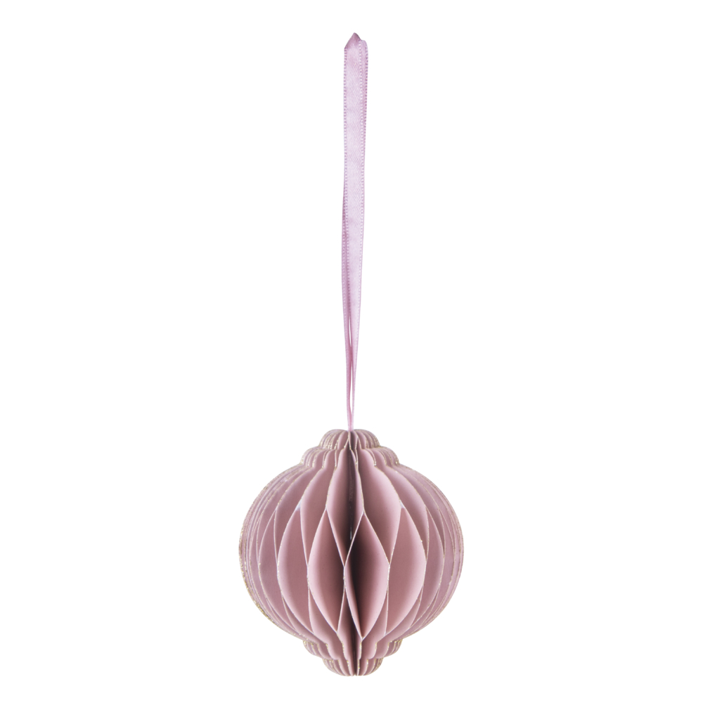 Glob - Pappersdekoration, 7x8cm Powder pink, Rayher