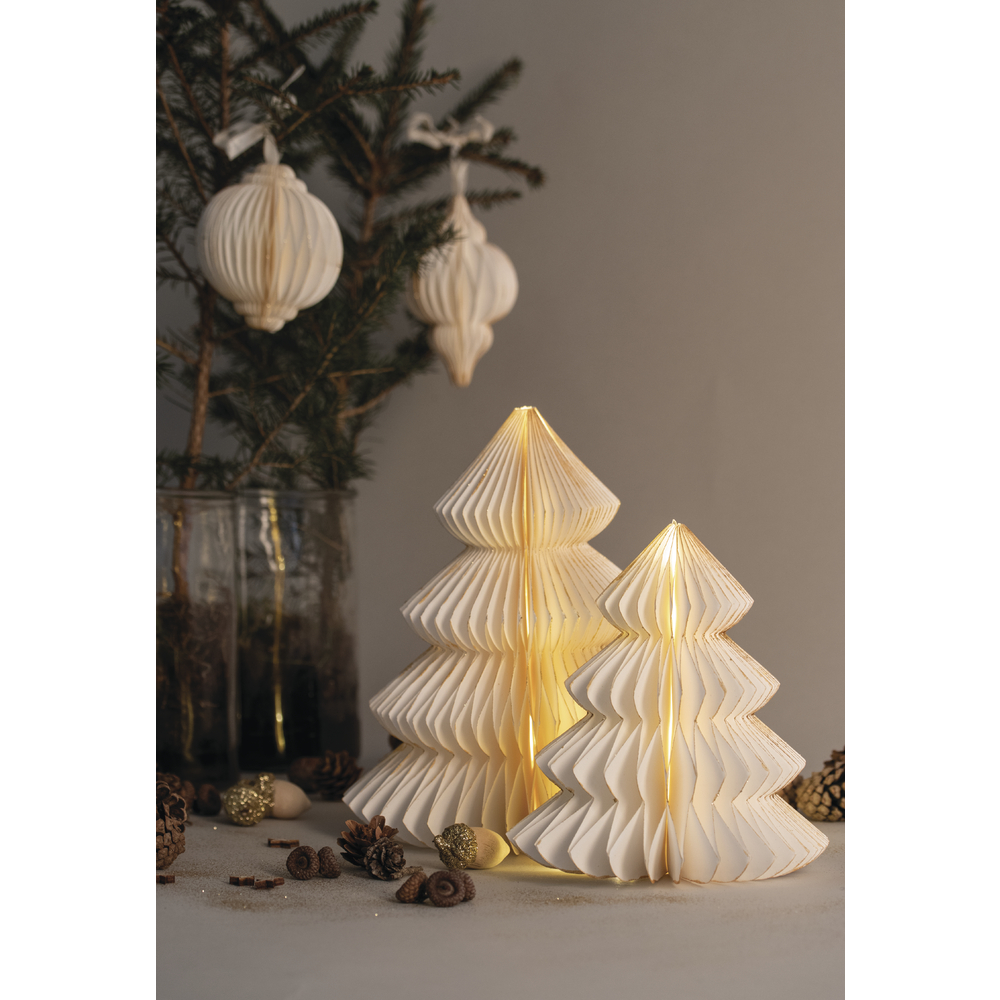 Gran - Pappersdekoration, 9x20cm, Cream, Rayher - 3
