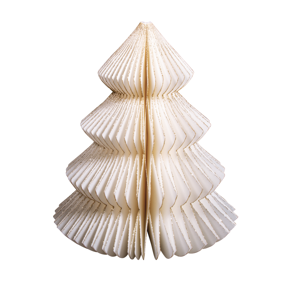 Gran - Pappersdekoration, 12x15cm, Cream, Rayher