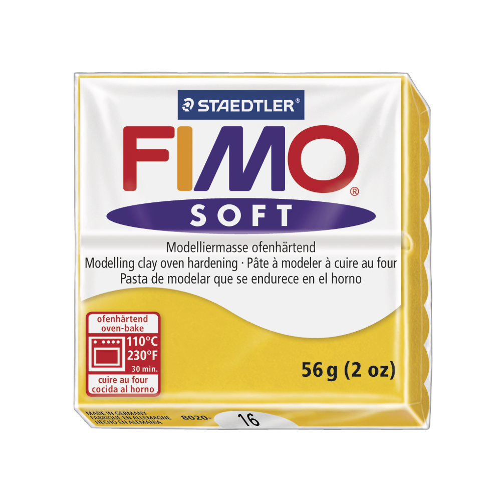 Fimo soft, solgul, 57g, Staedtler